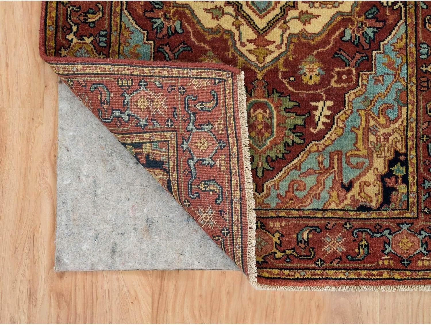 Red Hand Knotted Antiqued Fine Re-Creation Soft Wool Runner Oriental Rug (2'7"x10')