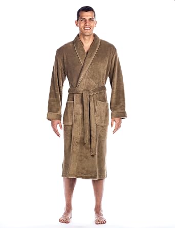 Noble Mount Mens Plush Robe - Fleece Robe, Mens Bathrobe