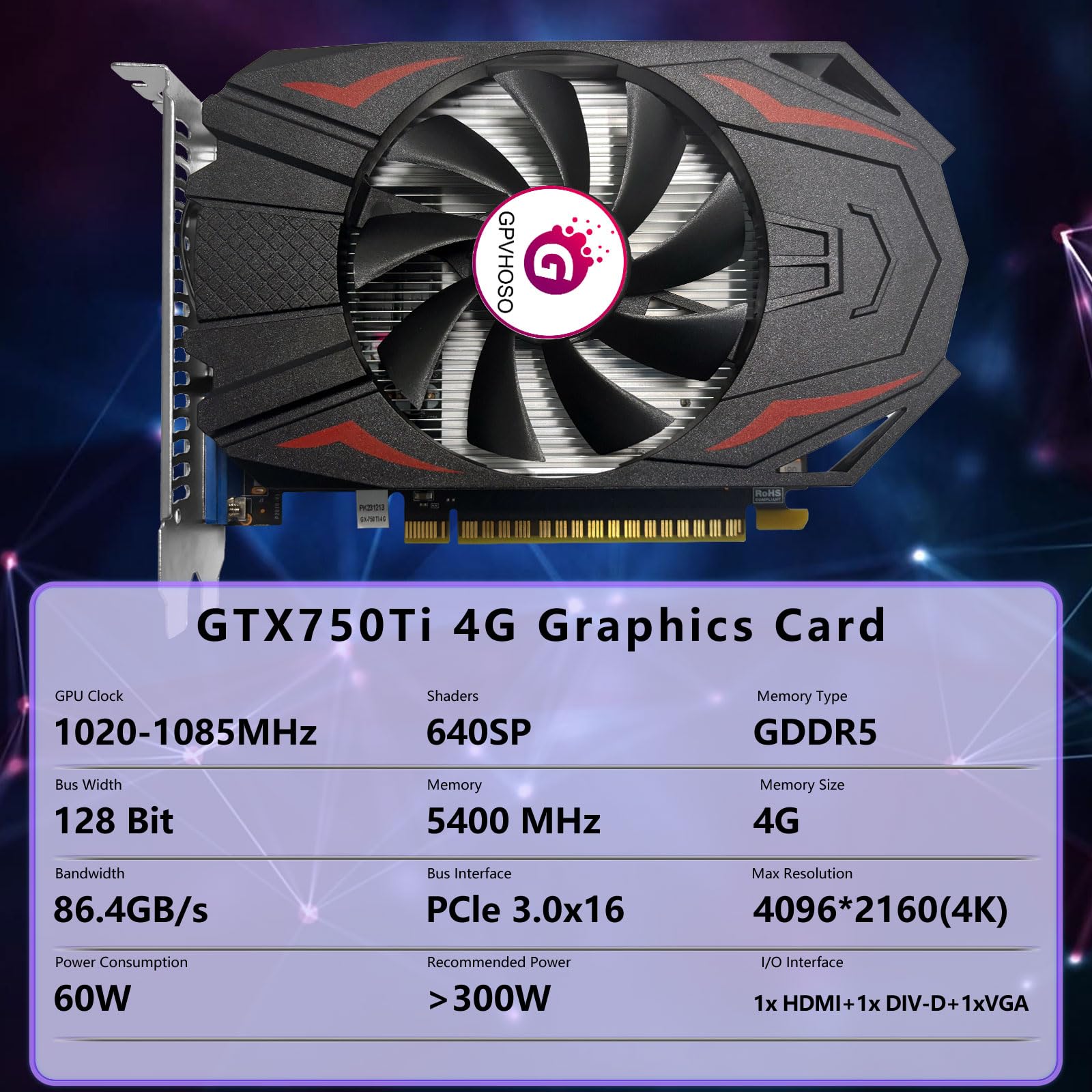 Amazon.com: GPVHOSO GTX 750Ti 4GB GDDR5 Graphics Card, 640SP