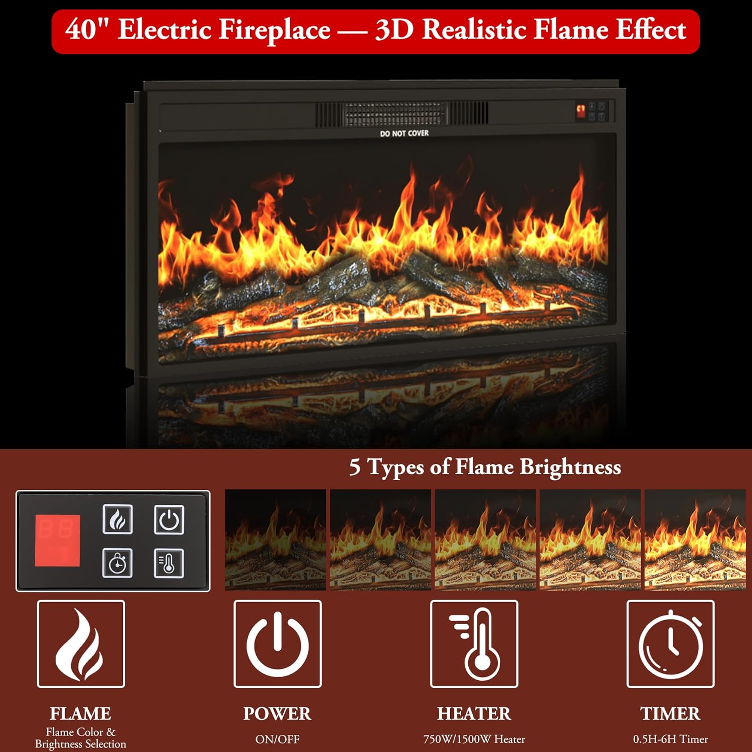 St.Mandyu 83" Farmhouse TV Stand with 40" Electric Fireplace for TVs Up to 70/75/80/95 Inch TV,Power Outlet,Modern Rustic LED Entertainment Center,Sliding Barn Doors Large Storage Cabinets