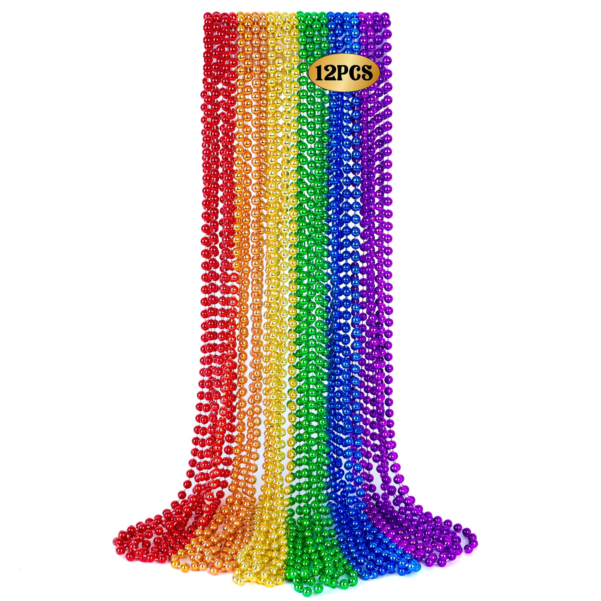 Red And Gold Mardi Gras Beads GiftExpress 72 Pack Mardi Gras Beads