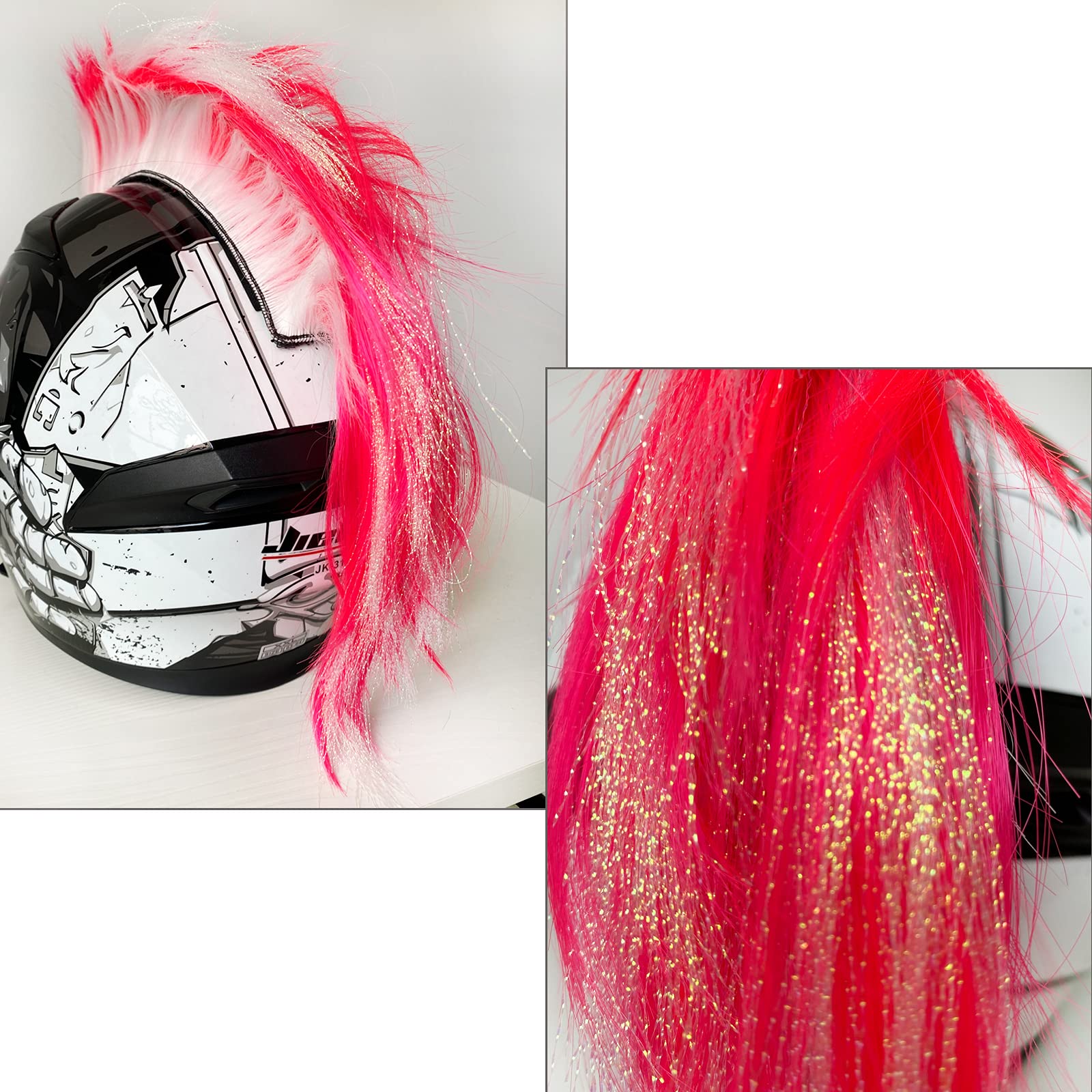 Fgbetcv Helmet Pigtail Motorcycle Helmet Ponytail Bicycle Helmet Braids