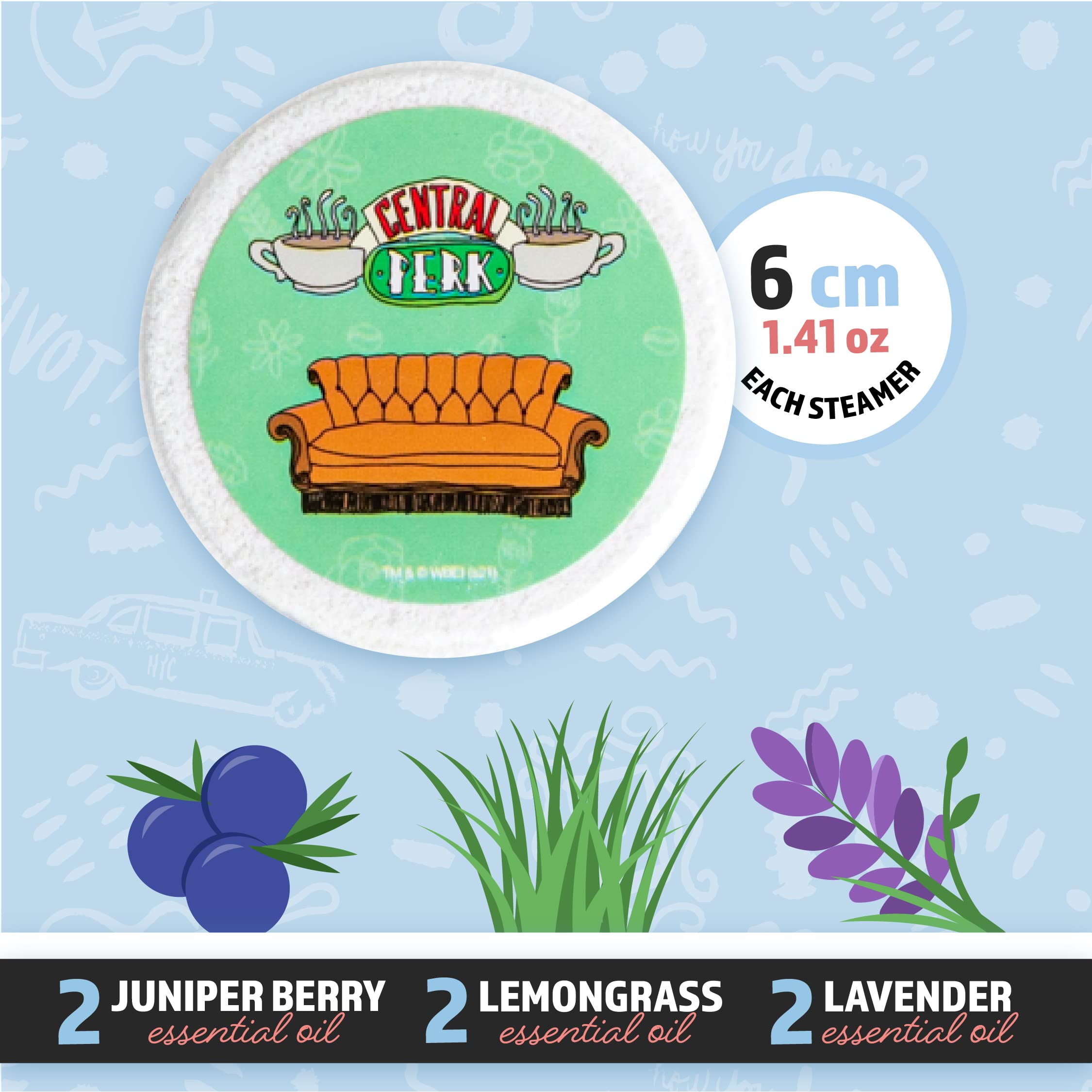 Set de 6 Vaporizadores de Ducha de Friends, Merchandising con Licencia Oficial
