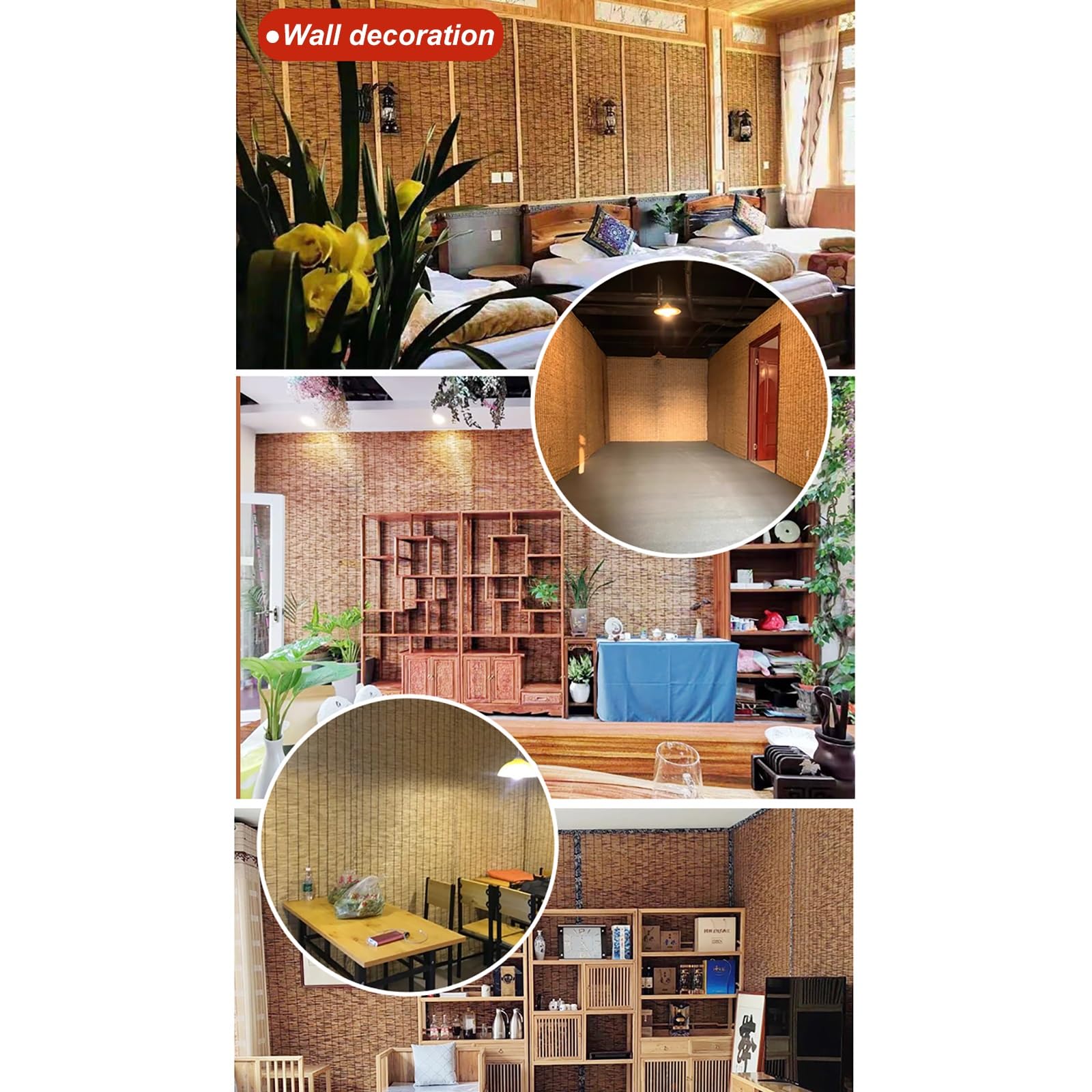 Tapparelle In Reed con Sollevatore Avvolgibile Tende In Bambu da Esterno con Accessori Facile da Installare Trazione Laterale per Interni Oscuranti Adatto Alle Finestre/Porte ( Size : 45x63in (WxH) )