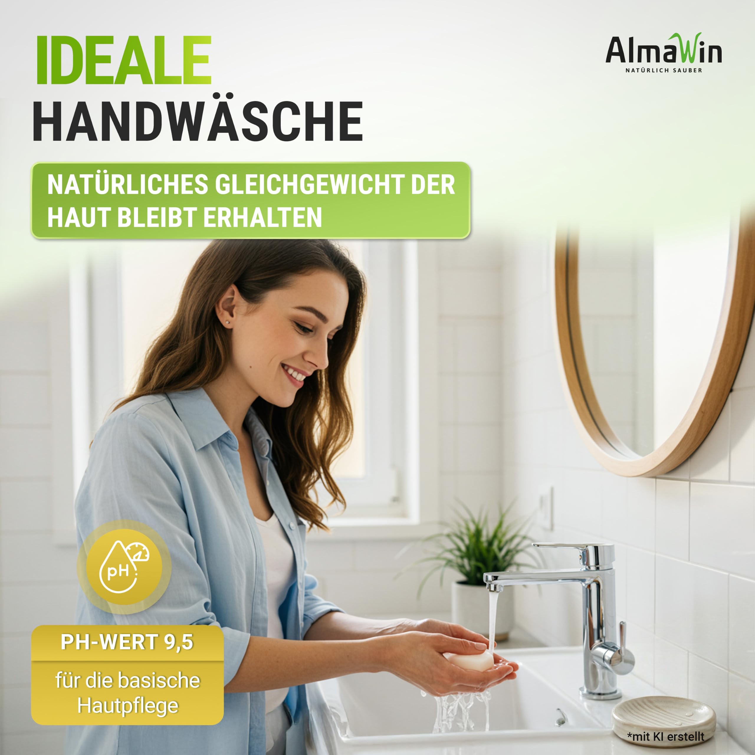 AlmaWin® Kernseife mit zartem Zitronenduft [24x 100g] - Stückseife für sanfte Hautreinigung - Vegane Seife Bio für gründliche Reinigung in Haushalt & Werkstatt - Kernseife Zitrone, Seife