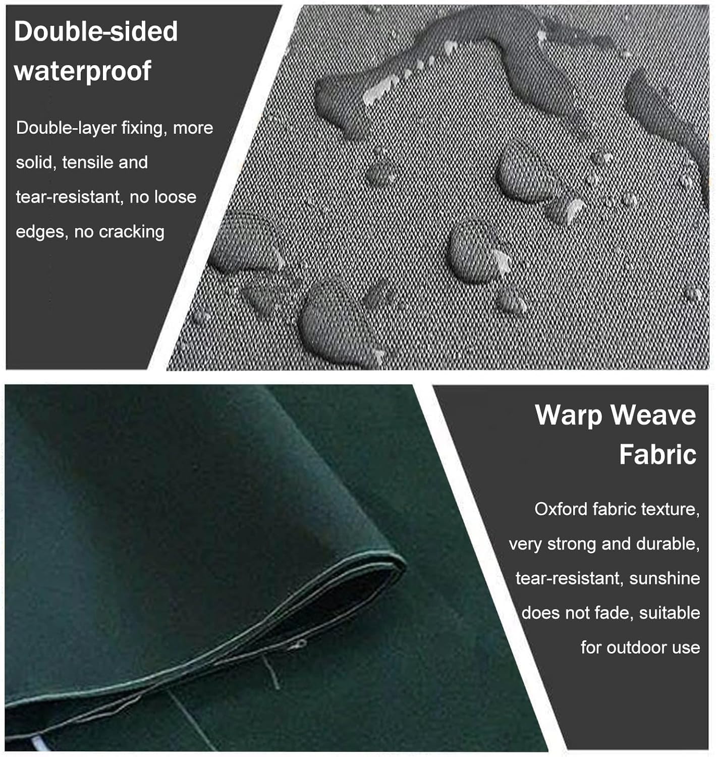 Telo di copertura retrattile per patio, balcone, 4,9 x 3 m, verde, resistente ai raggi UV e all'acqua, tessuto di ricambio per tenda da 5 x 3 m, soluzione ombreggiante esterna