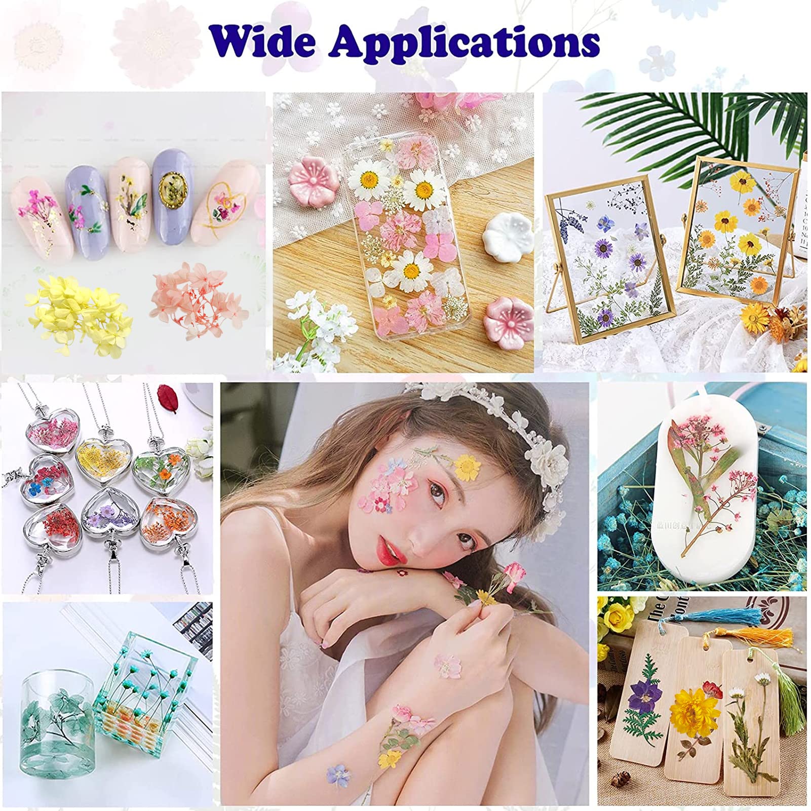 Fiori Secchi Pressati Naturali - 2 Scatole Per Resina, Bigiotteria E DIY - Foto 11