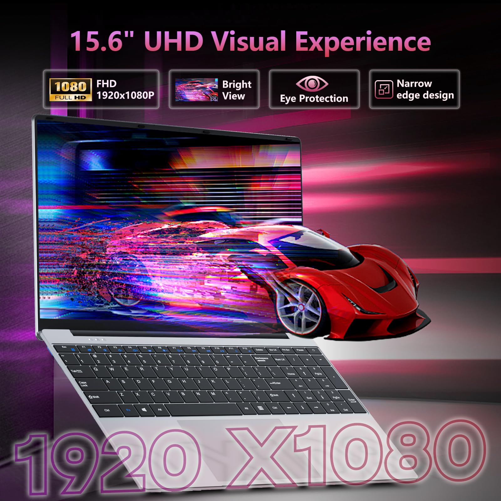 AUKABREX Laptop Business Potente Core i5 15,6" FHD IPS, 16GB RAM 512GB SSD, Win11 Pro con Office, Tastiera Retroilluminata & Tastierino Numerico, Ultra-sottile per Lavoro/Studio/Intrattenimento