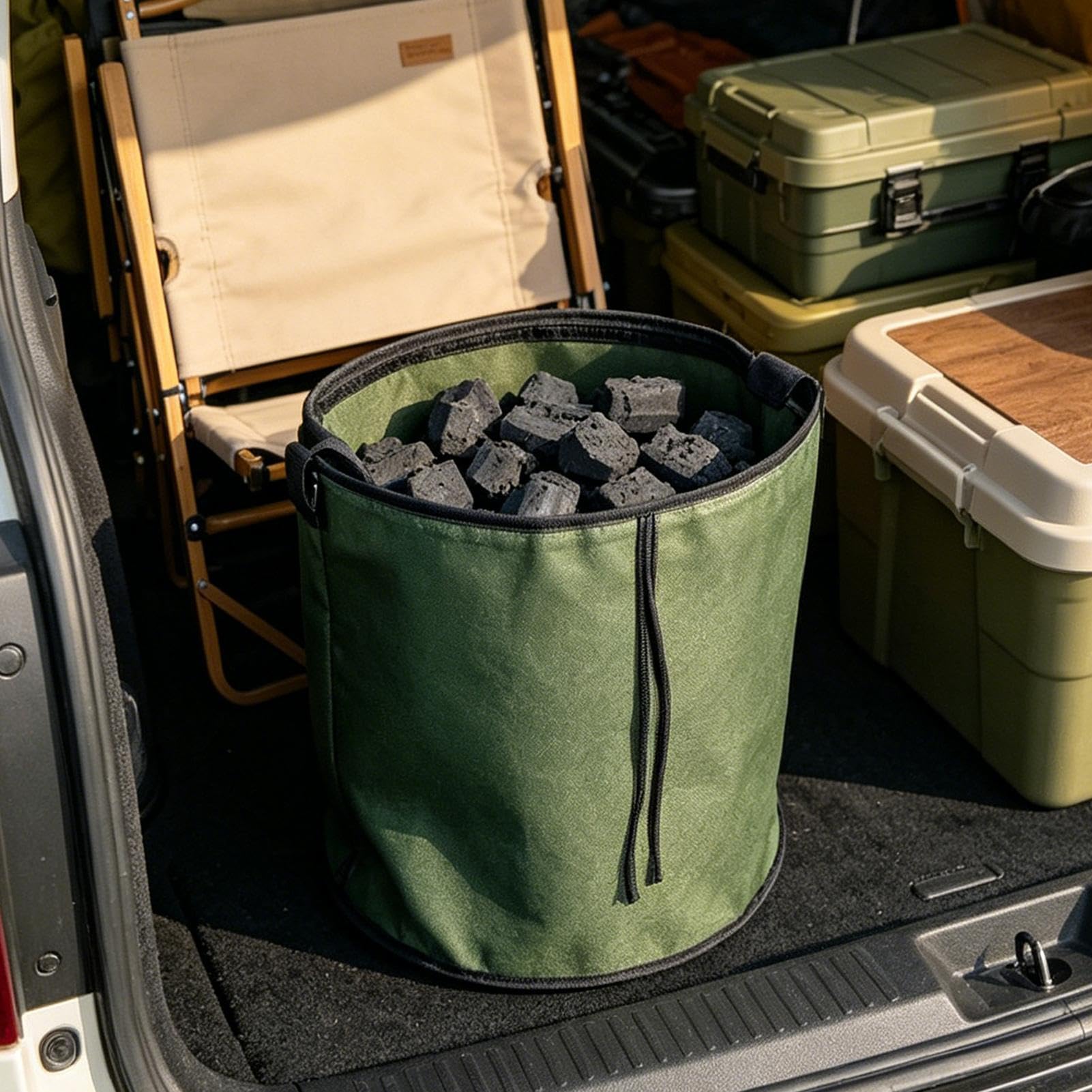 Generisch Holzkohle Aufbewahrung Tragbarer Holzpellets Eimer mit Griff