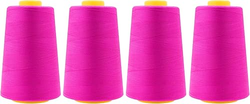 Vista 99 de Mandala Crafts - Hilo de coser multiusos de poliéster para máquina de coser de sarga, sobrehilado, acolchado Beige