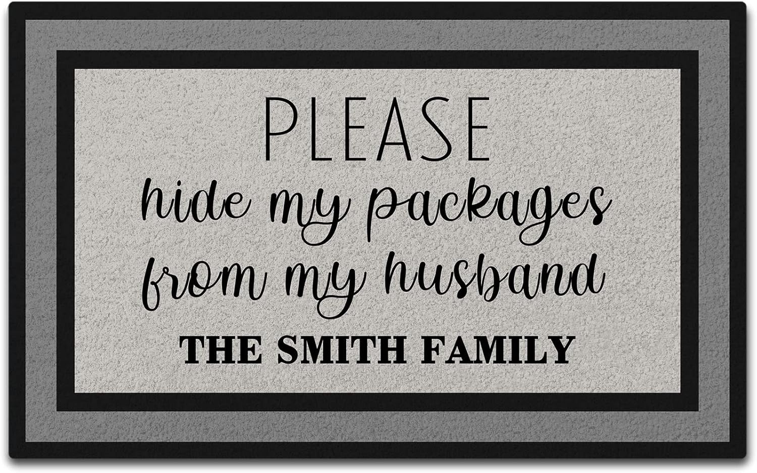 FZYTMY Please Hide Packages from My Husband Doormat Custom