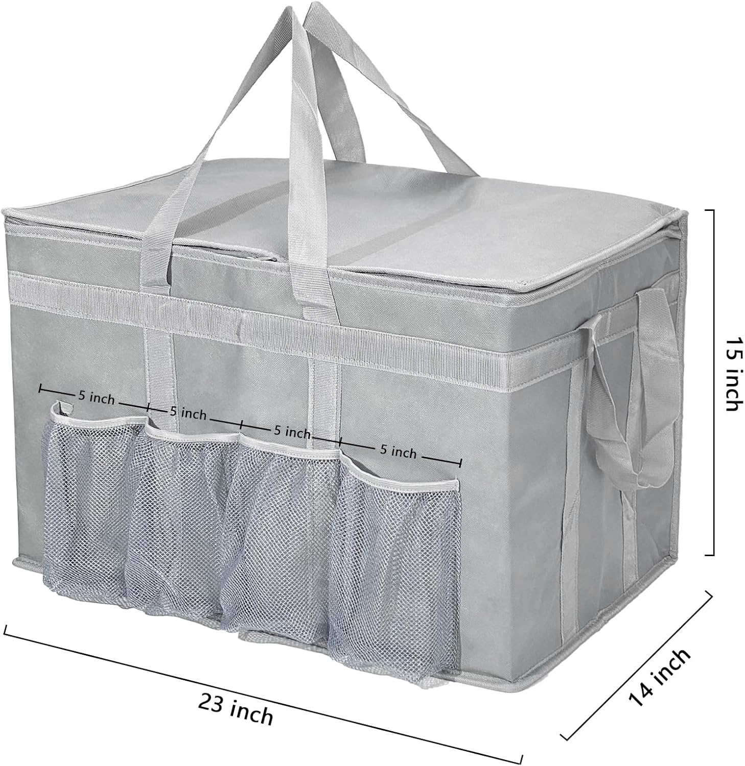 XXX-Large Insulated Collapsible Cooler Bags with Zipper Closure,Reusable Grocery Shopping Bags Keep Food Hot or Cold