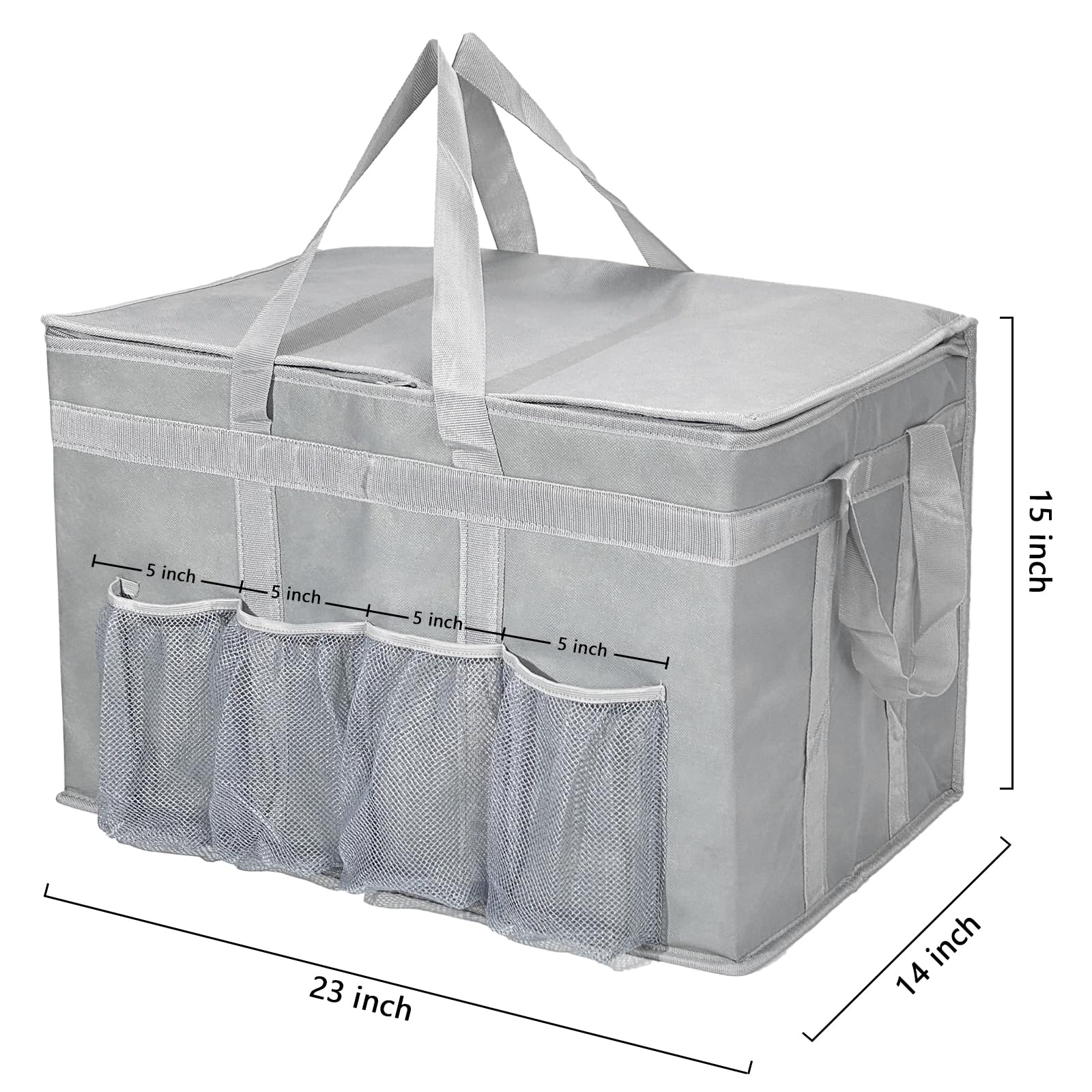 Sacs isothermes pliables avec fermeture éclair, sacs d'épicerie réutilisables pour garder les aliments chauds ou froids