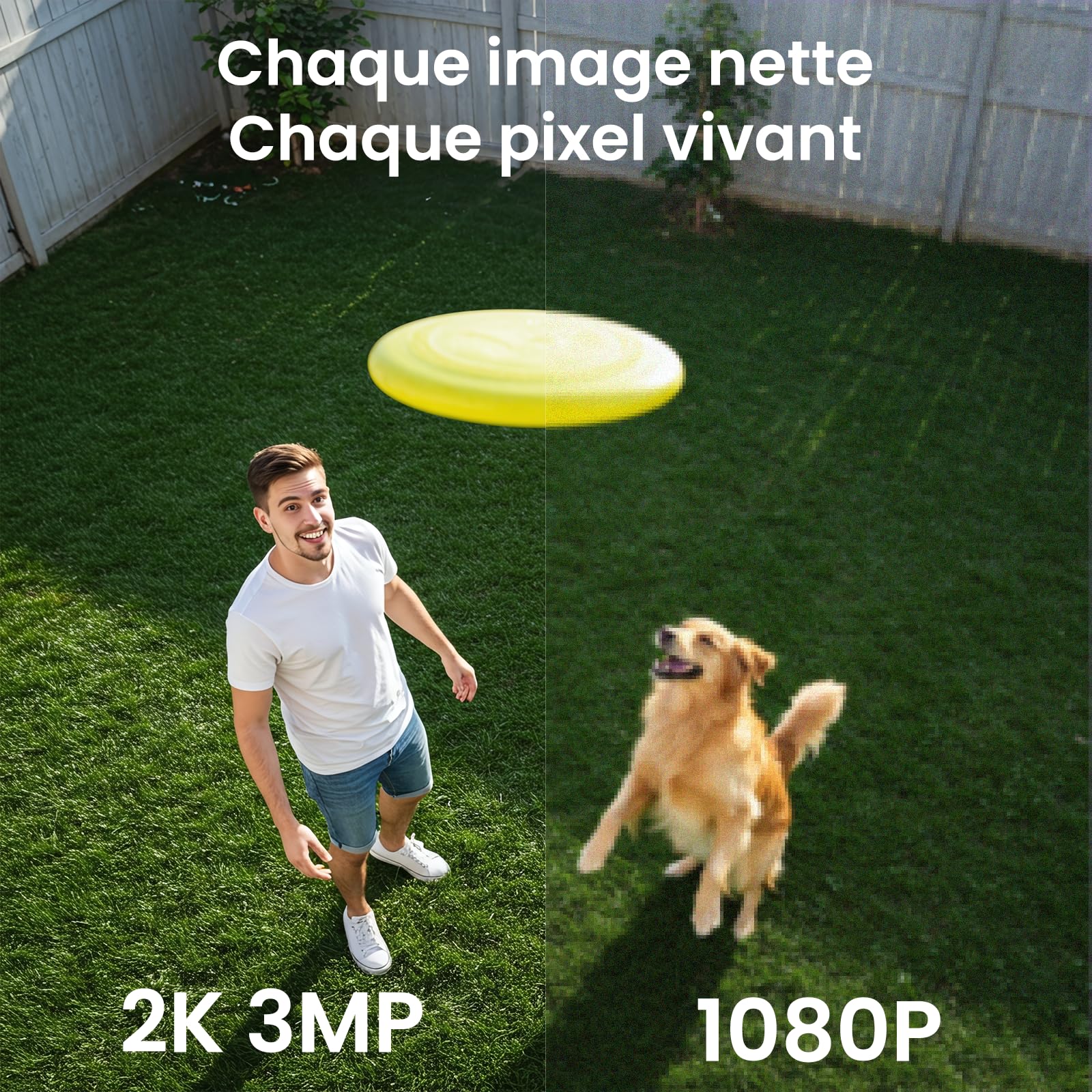 INFIYA 2K Camera Surveillance WiFi Exterieure sans Fil - Camera Exterieur sans Fil Solaire, Alerte Instantanée PIR, Vision Nocturne Couleur, Détection Humaine, 2.4GHz WiFi, Étanche IP65 (Lot de 2)