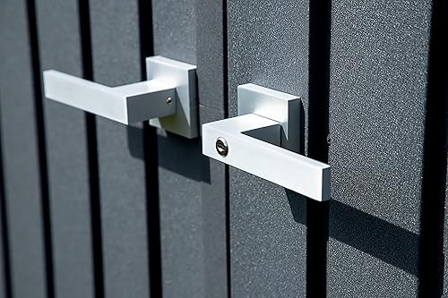 Miniatura 8 de Arrow Shed Elite 12' x 16' Outdoor Lockable Gable Roof Steel Storage Shed Building, Anthracite