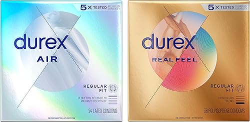 Preservativos para sexo, sin látex, Durex Avanti desnudo sensación real, 36 unidades, sensación natural de piel en la piel, (el embalaje puede
