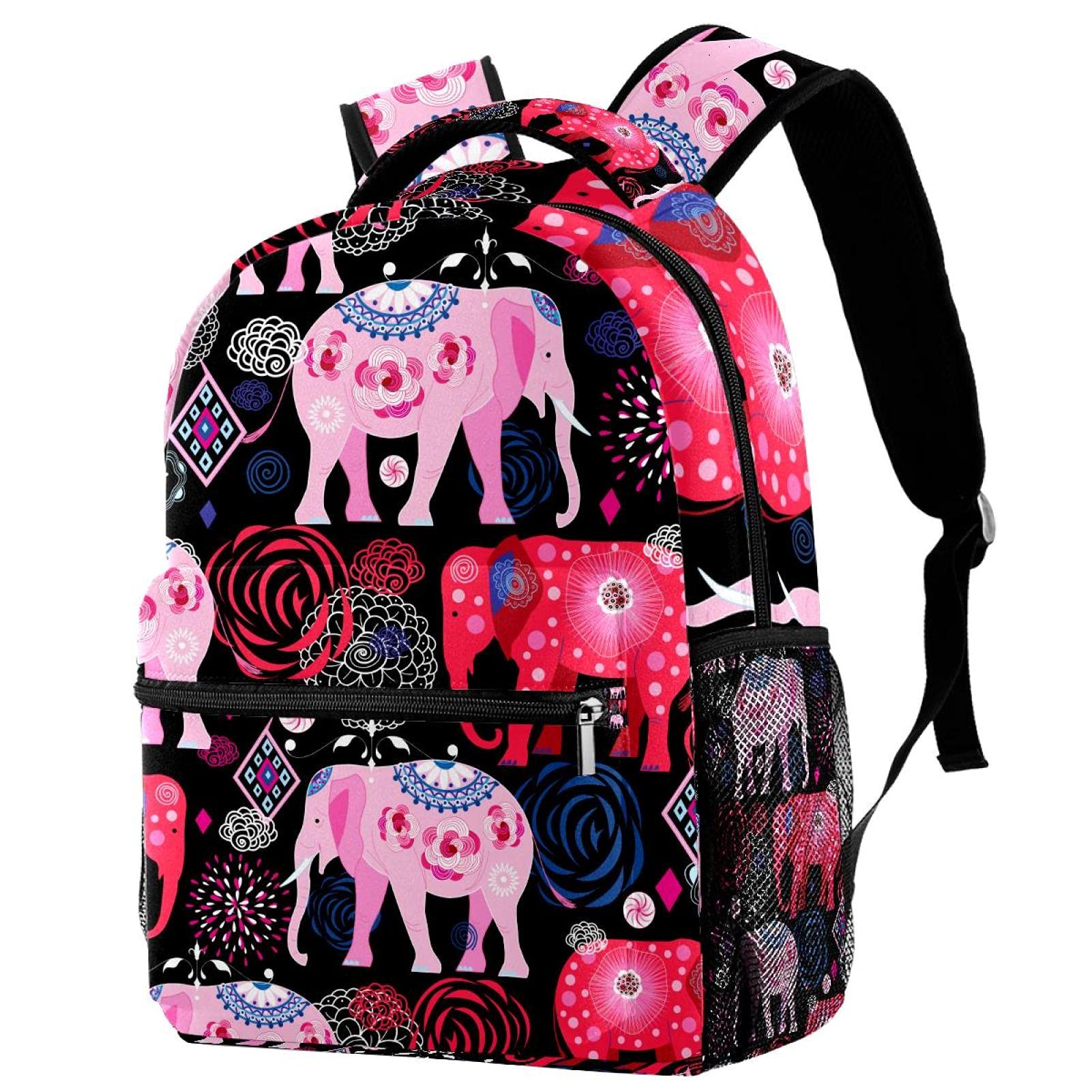 Sac à dos ordinateur grand format anti-panne d'espace à motif éléphant