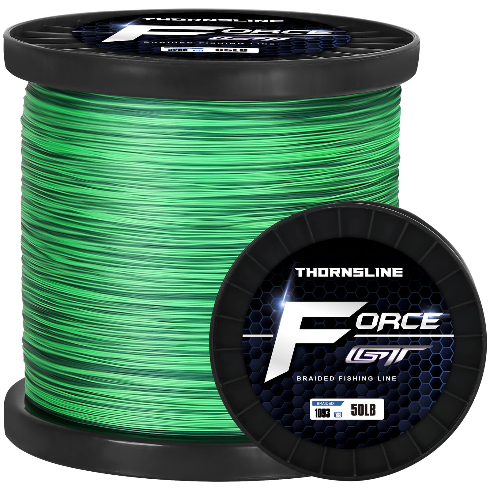 ThonrsLine Force Braided Fishing Line - Incredible Abrasion Resistant Braided Lines for Saltwater or Freshwater - Camo Design Braid for Extra
