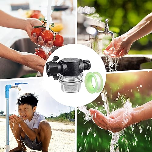 Miniatura 8 de Dreyoo Filtro colador de bomba de agua, compatible con tuerca giratoria Shurflo 255-315, ajuste de 12 pulgada con pantalla de acero inoxidable de