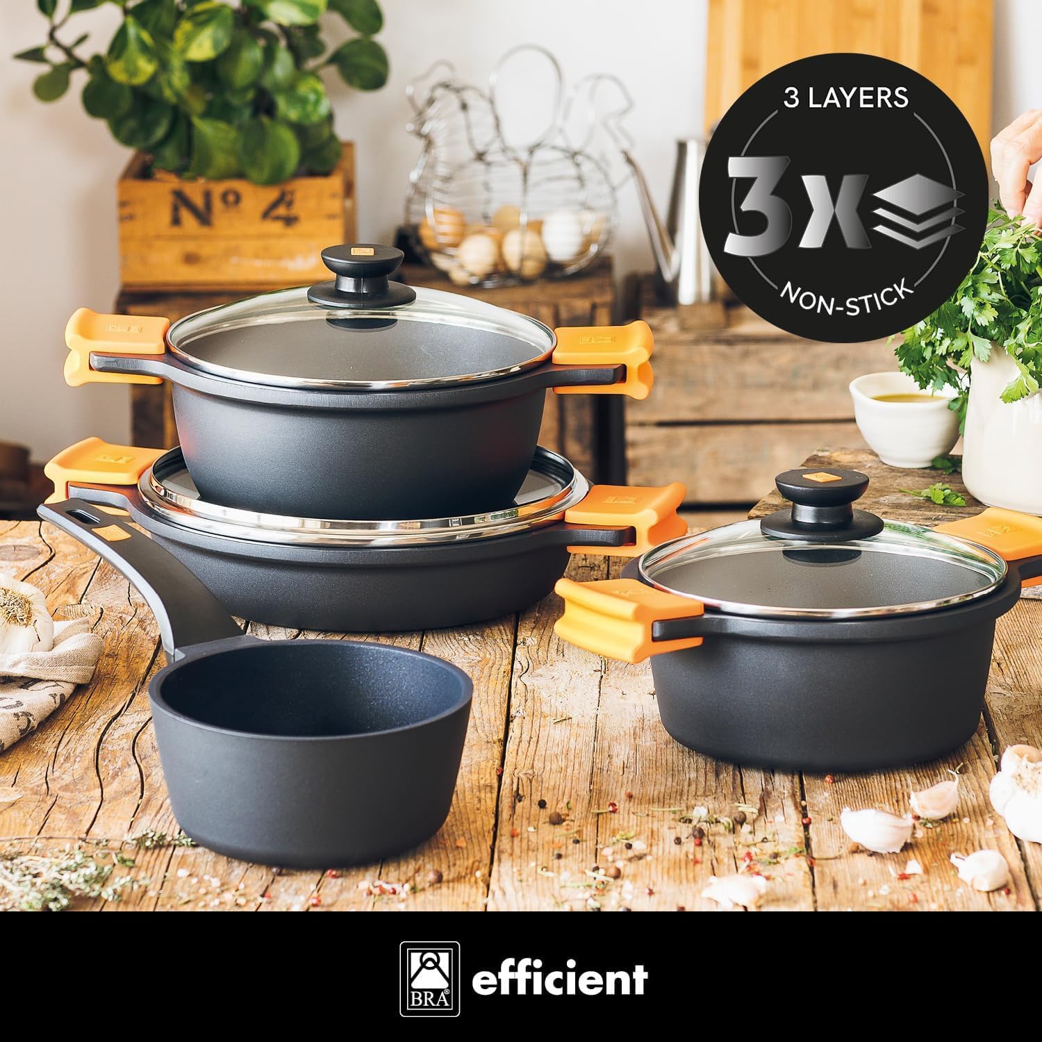 Braisogona Efficient Low Casserole with Lid, 28 cm, Cast Aluminium.All Cookers Including Induction