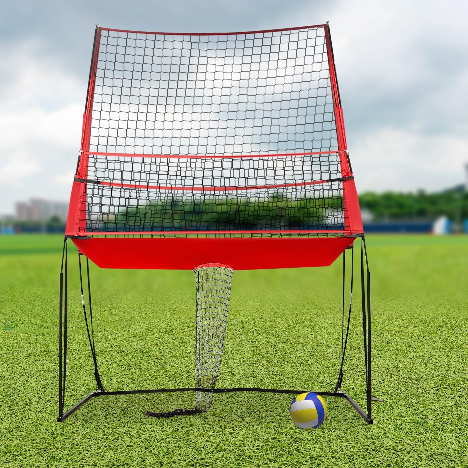 Red de voleibol, red de voleibol, bádminton, red de tenis para jardín, exterior, ajustable, red deportiva con bolsa de transporte para voleibol, bádminton y tenis, fácil montaje para casa y escuela