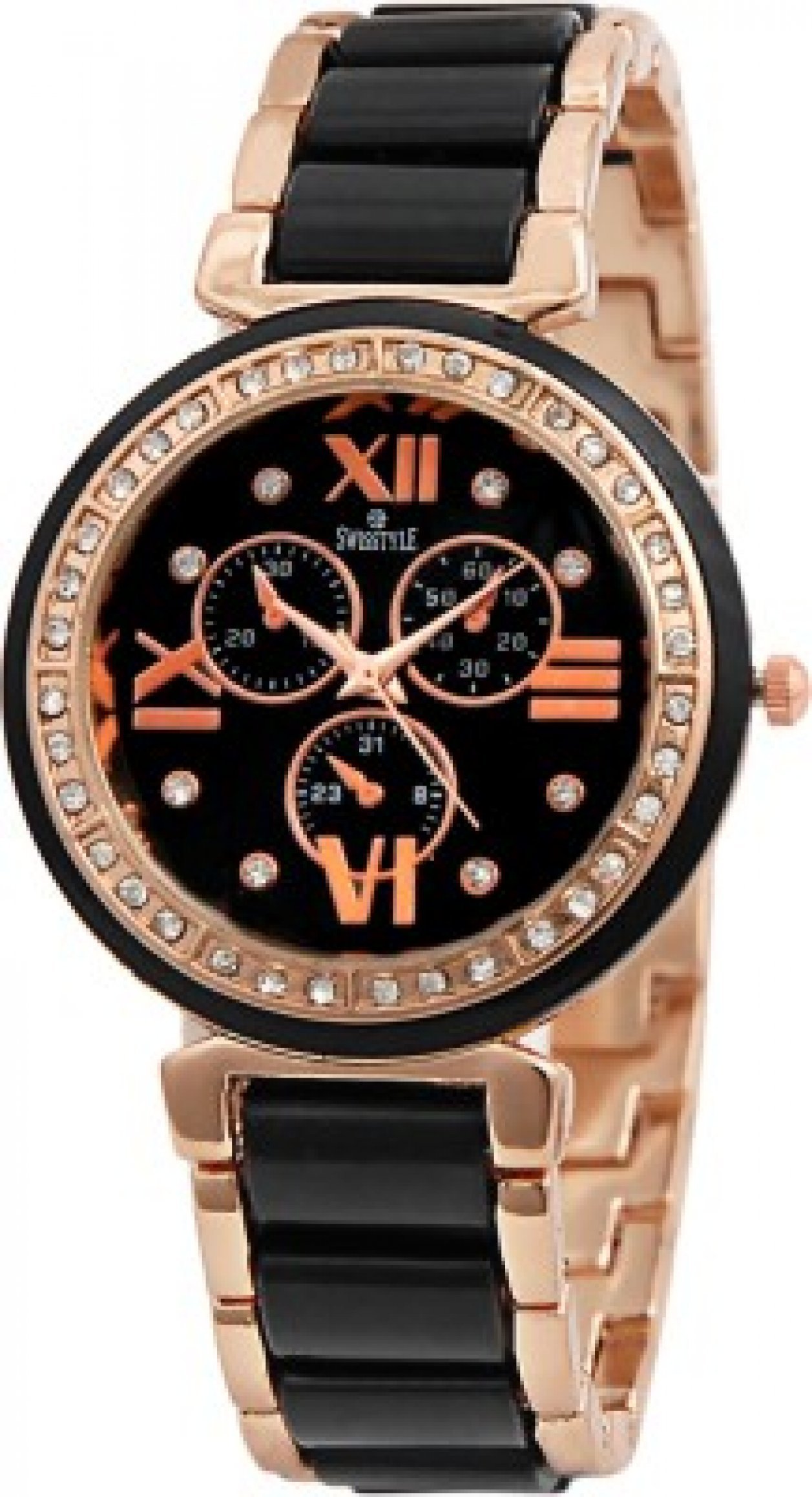 SWISSTYLE Analogue Black Dial Womens Watch-SS-LR703-BLK-CH… (B017B831NQ) Amazon Price History, Amazon Price Tracker