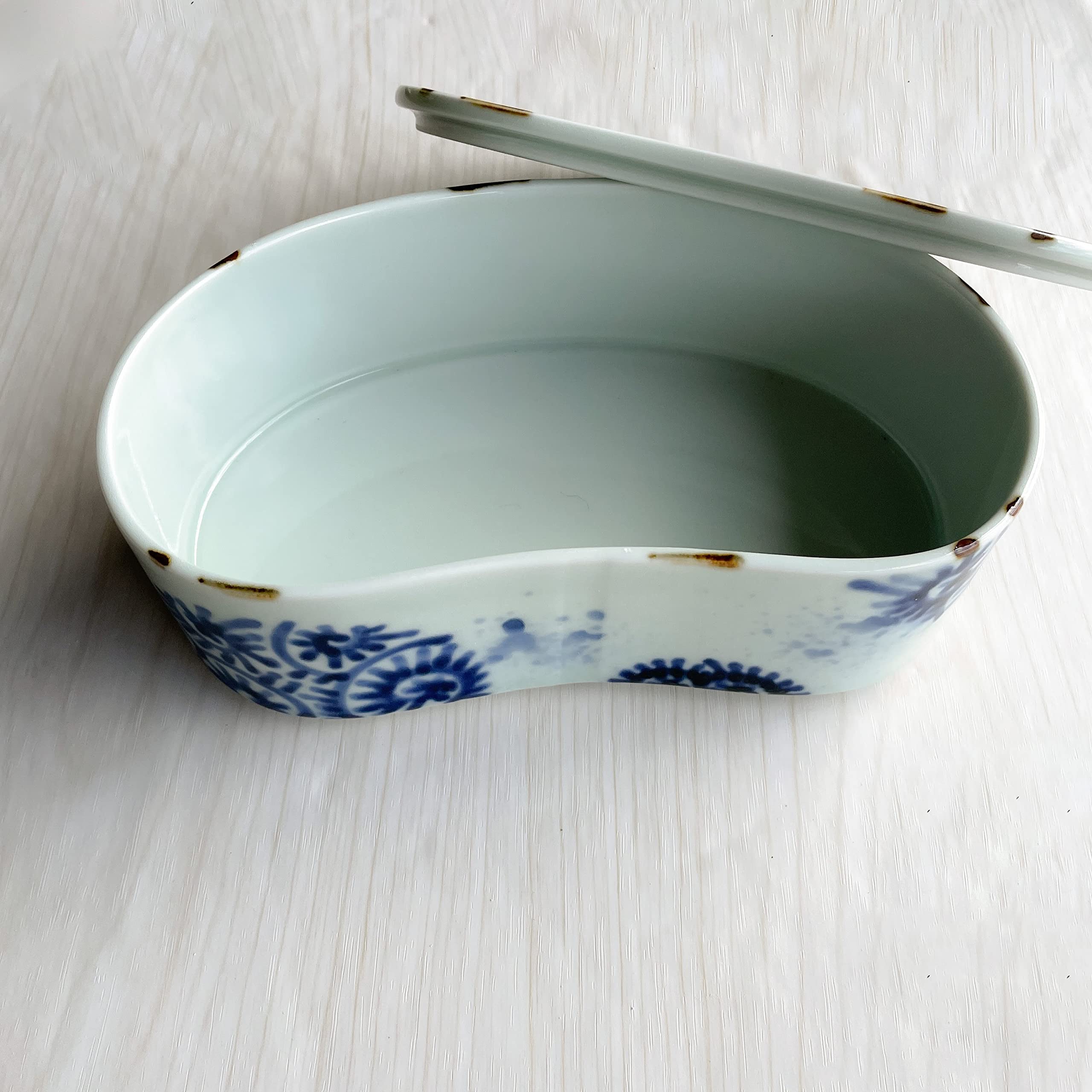 Amazon | yamachu 有田焼 福泉窯 染付蛸唐草 繭型蓋物 重箱 陶箱 高級 