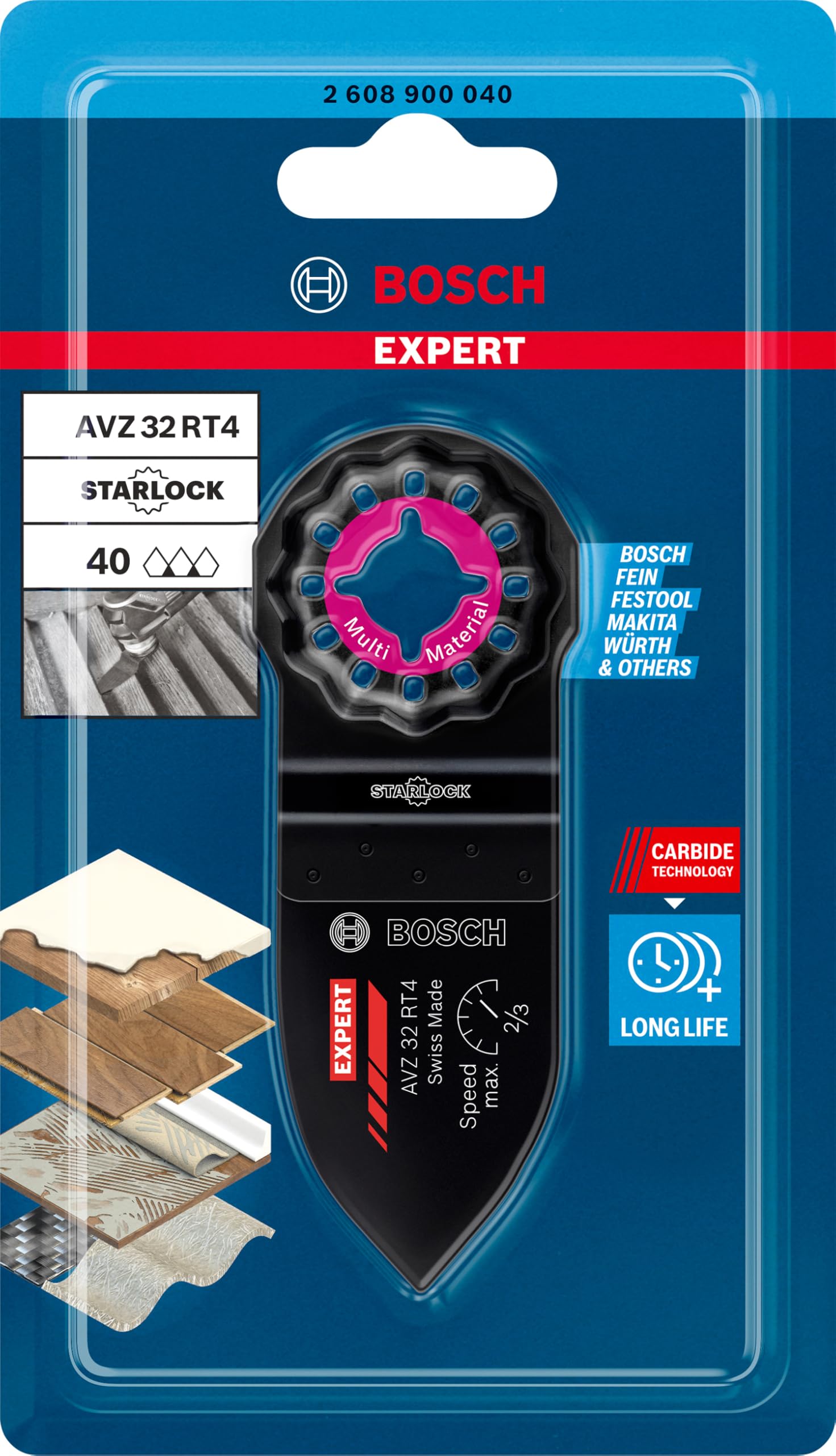 Starlock Carbide Sanding Finger Multimaterial AVZ32RT4 1pcs