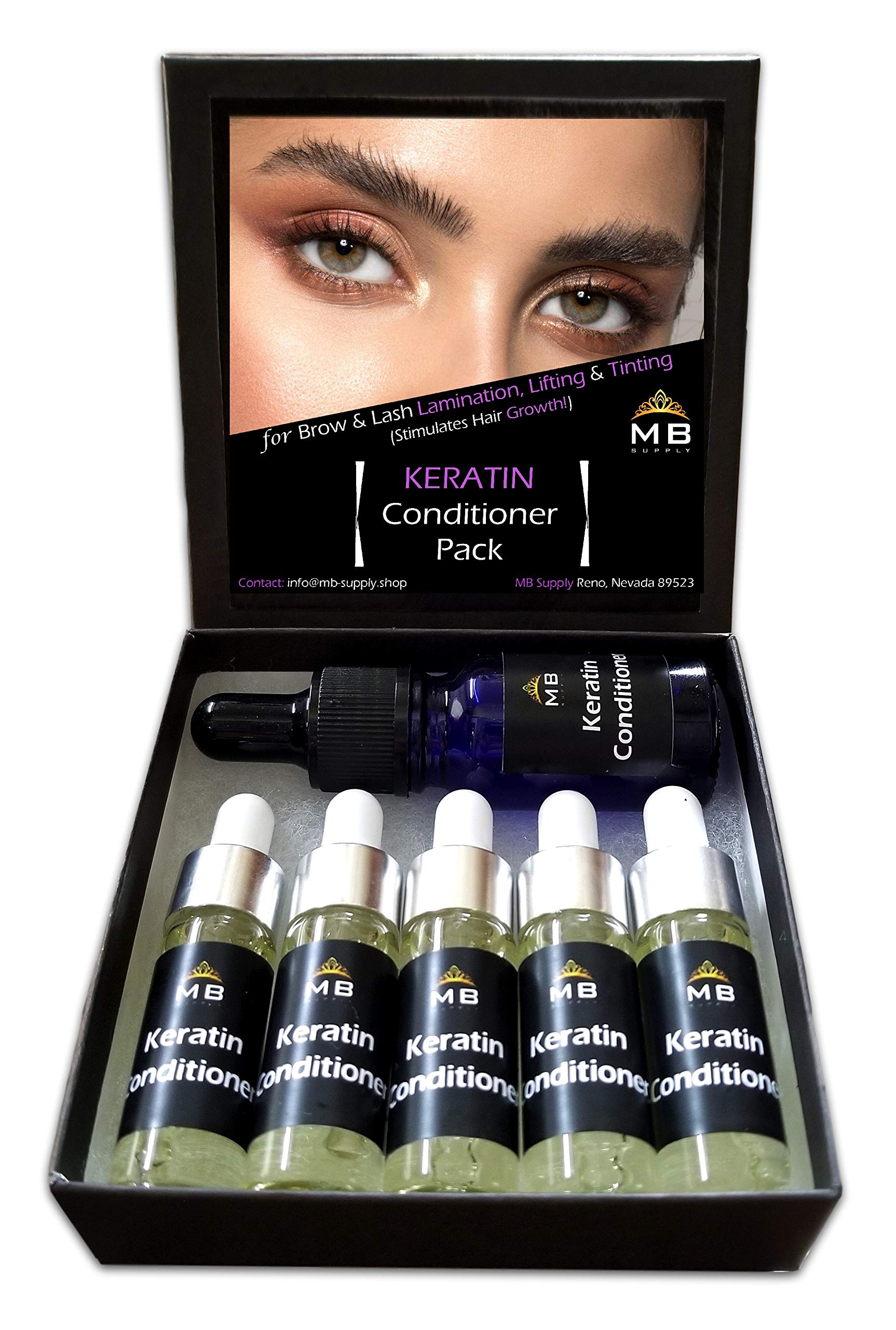 Eyelash Eyebrow Growth Serum Advanced Nourishing Keratin Conditioner for Lamination Perm/Lift/Tint/Wax Aftercare. Helps Repair & Regrow Damaged Hair (
