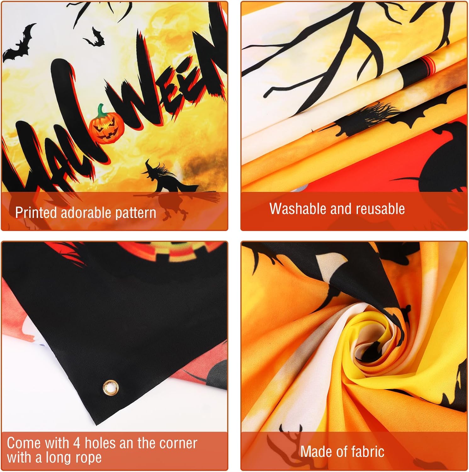 ハロウィン ドアデコレーション ハッピー ハロウィーン ドアカバー 大型 ファブリック ハロウィン パーティー デコレーション ドア