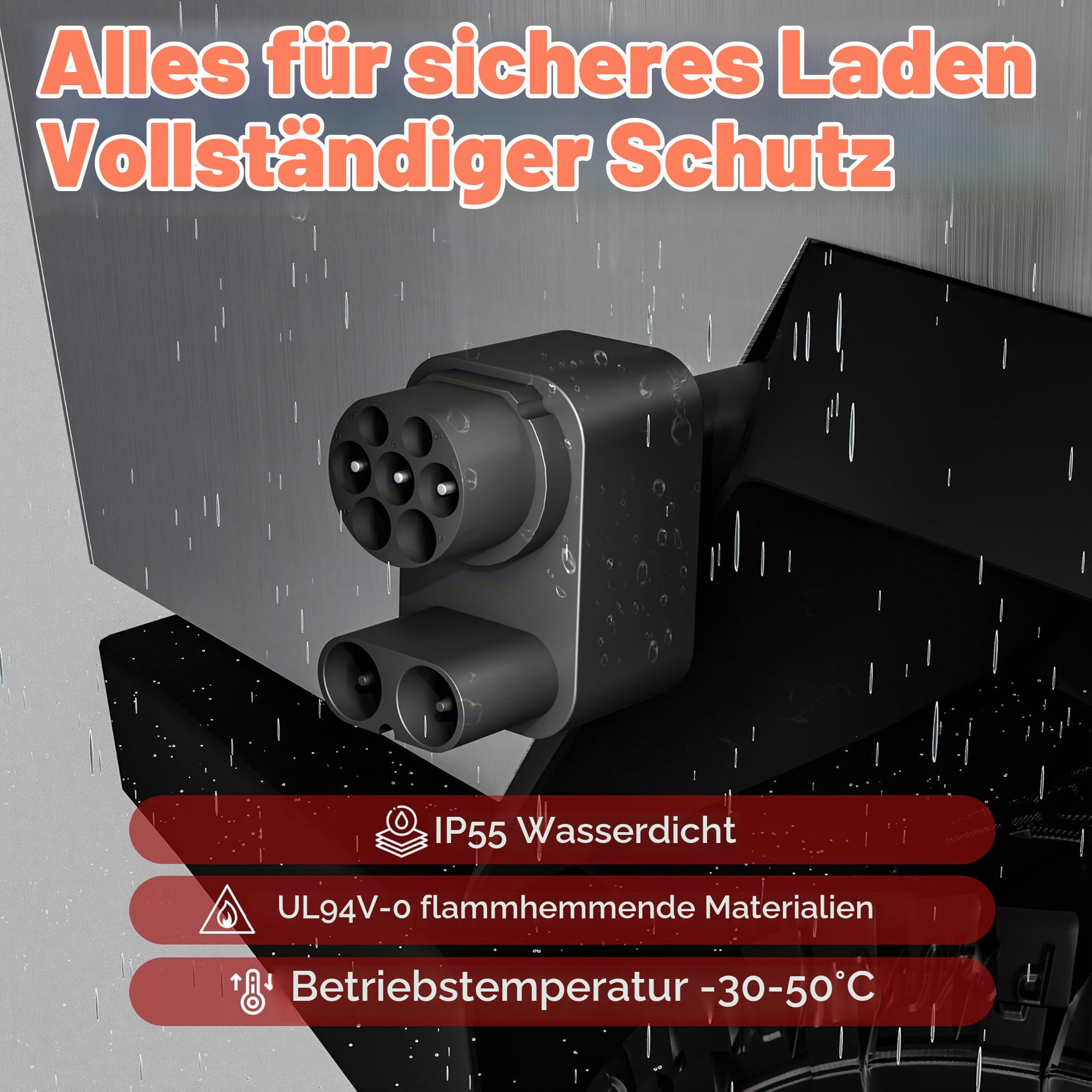 EV-Ladeadapter CCS2 auf Tesla-Schnellladeadapter bis zu 250 KW für Model Y/3/X/S/Cybertruck, Nicht für Model S und Model X (2012-2020), für CCS2-Supercharger Anderer Hersteller als Tesla