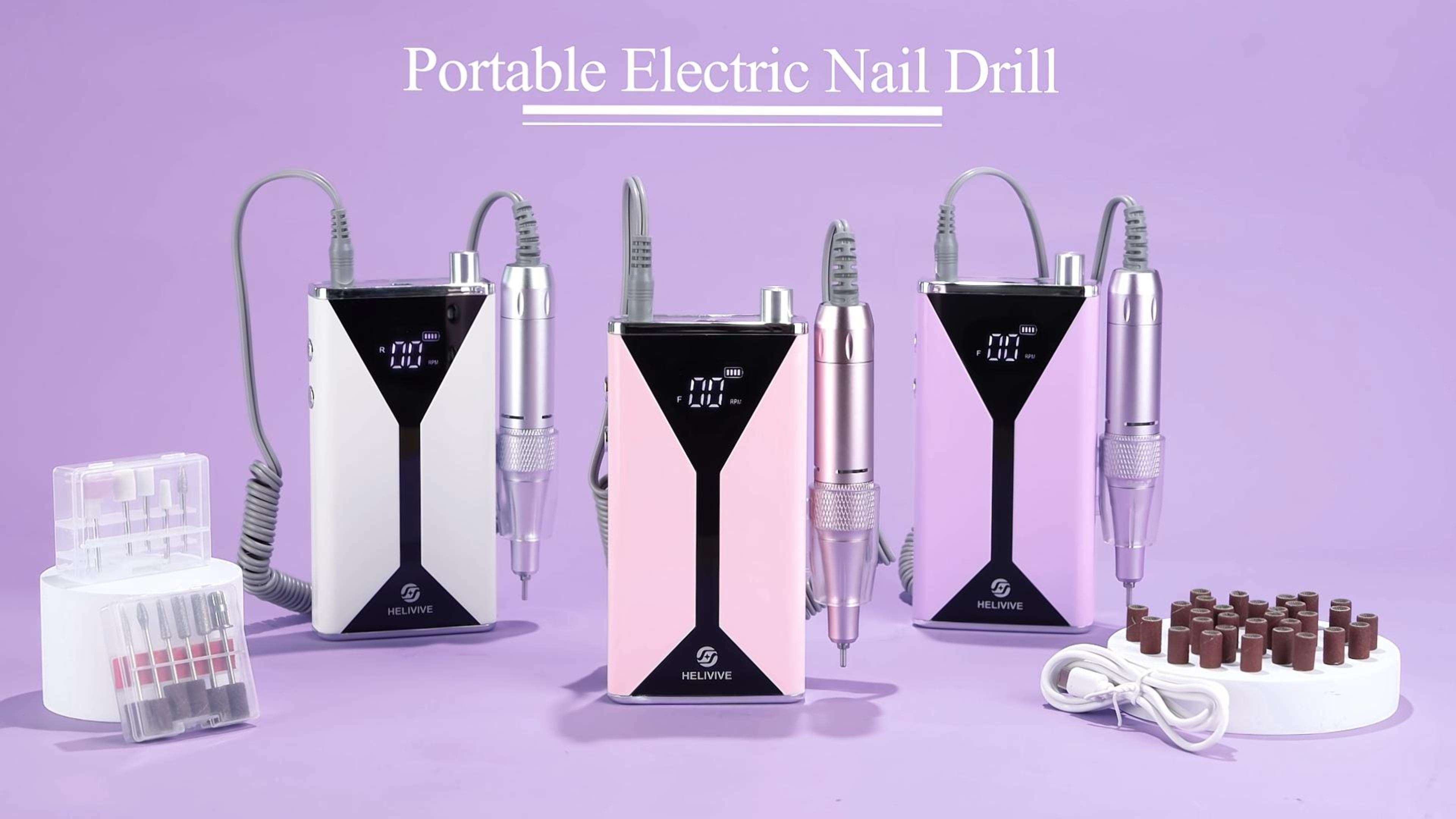 Amazon.com: HELIVIVE Professional Electric Nail Drill 45000RPM