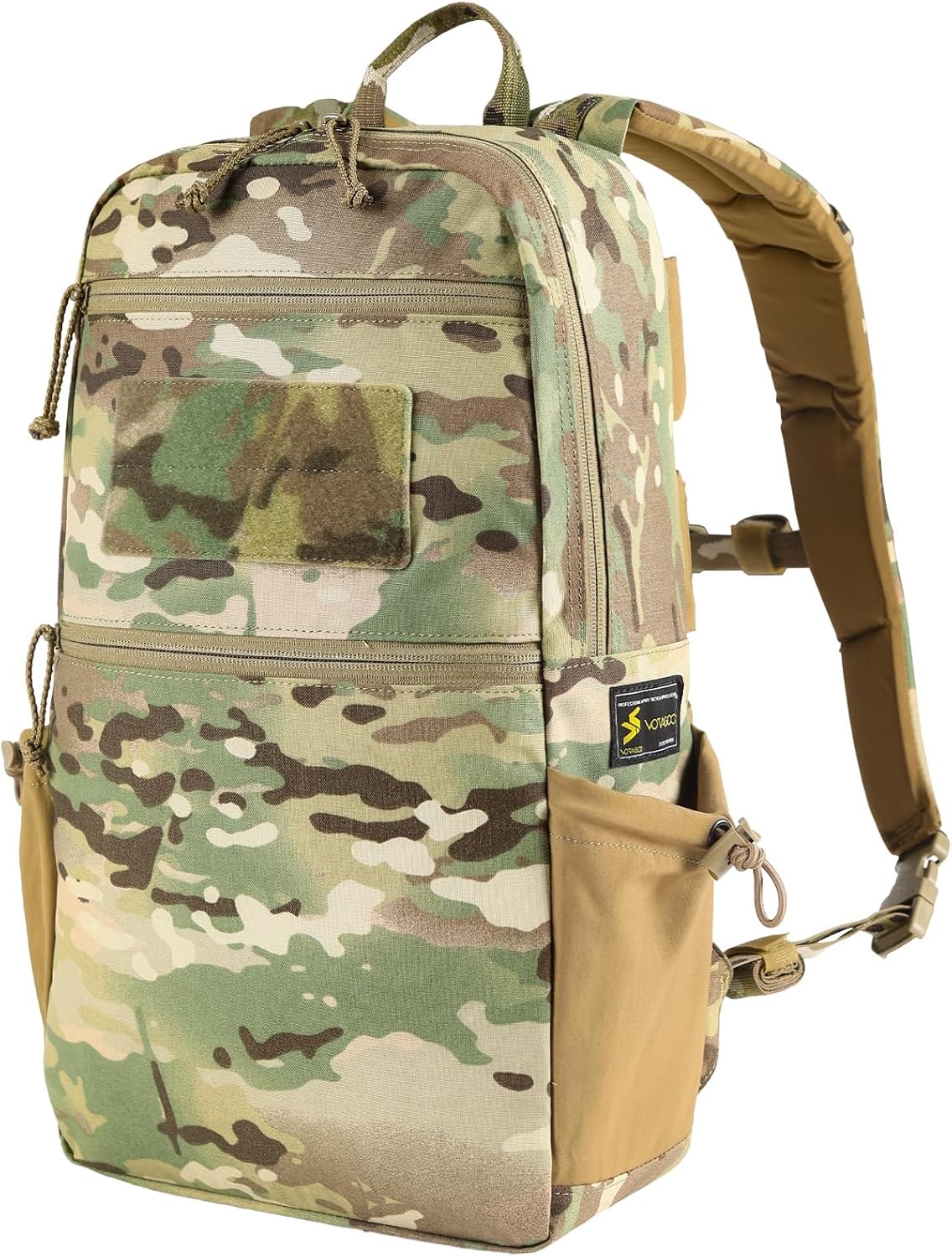 Tactical Backpack with Carbon Frame,15L Daypack 500D Durable Water-Resistant Pack W/ 16" Laptop Sleeve Multiple Organizational Compartments EDC Out bag for Hiking Camping Travel