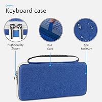 Vista 3 de Geekria Funda de transporte para teclado, funda protectora de viaje rígida para teclado compacto pequeño, compatible con Logitech K380, Logitech