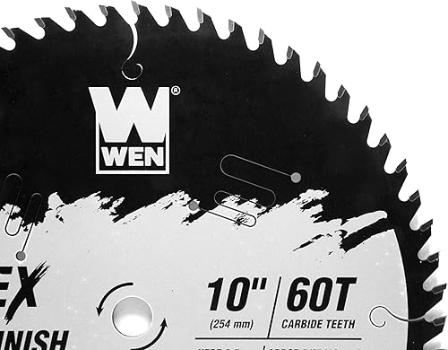 Miniatura 2 de WEN BL1060C Apex - Hoja de sierra para carpintería de grado industrial con punta de carburo de 60 dientes de 10 pulgadas y 60 dientes, color negro