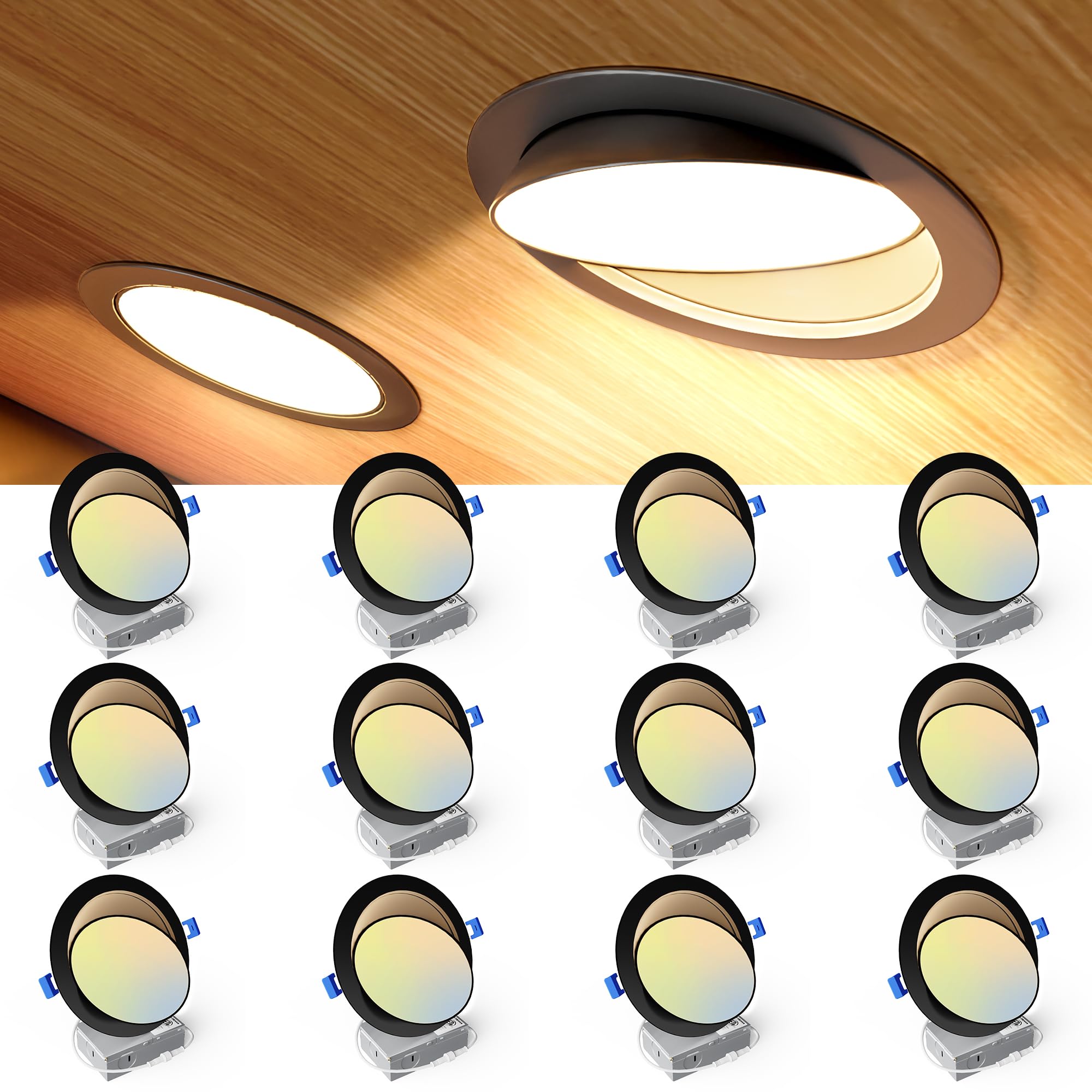 Ensenior LED Recessed Lights - 4 Pack -17