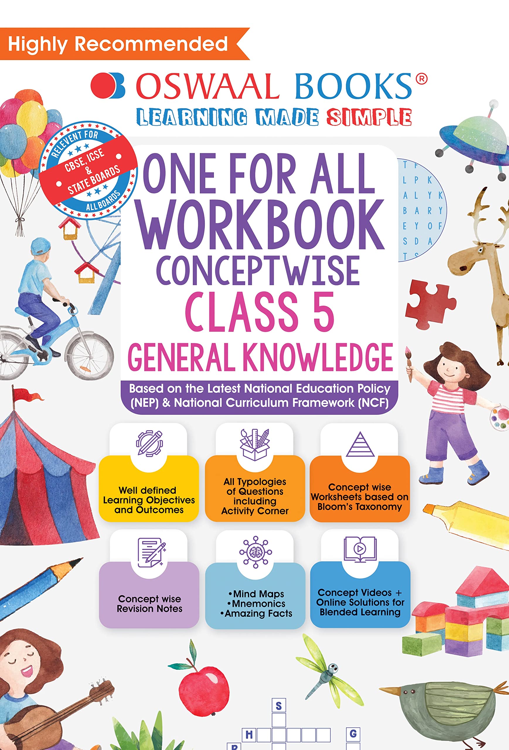 Oswaal One For All Workbook, Class-5, General Knowledge (For Latest Exam)