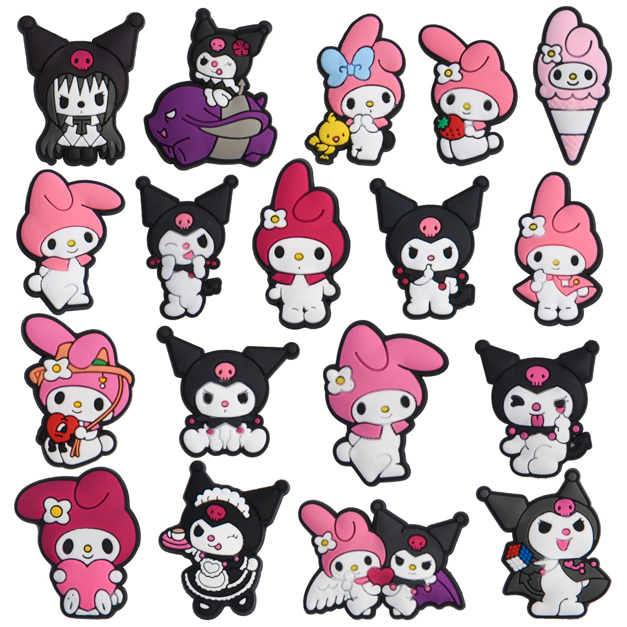 UNN20 Pieces Cartoon PVC Shoe Charms Random Lovely Child Shoe Derocations Charms for Birthday Gifts