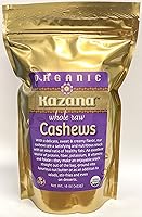 Vista 1 de Kazana - Anacardos crudos orgánicos enteros 16 oz (454 g), sin sal, apto para dieta cetogénica
