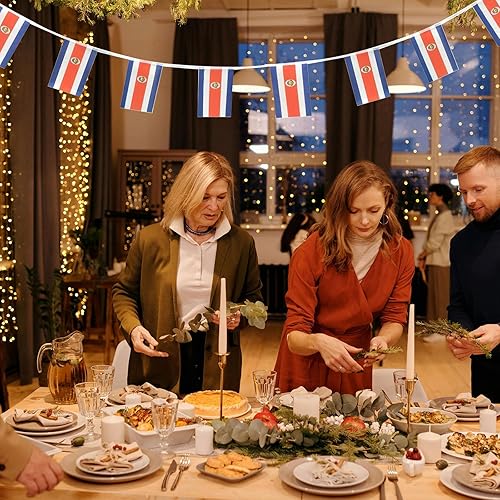 Miniatura 4 de Banderas de Costa Rica con cadena pequeña de Costa Rica