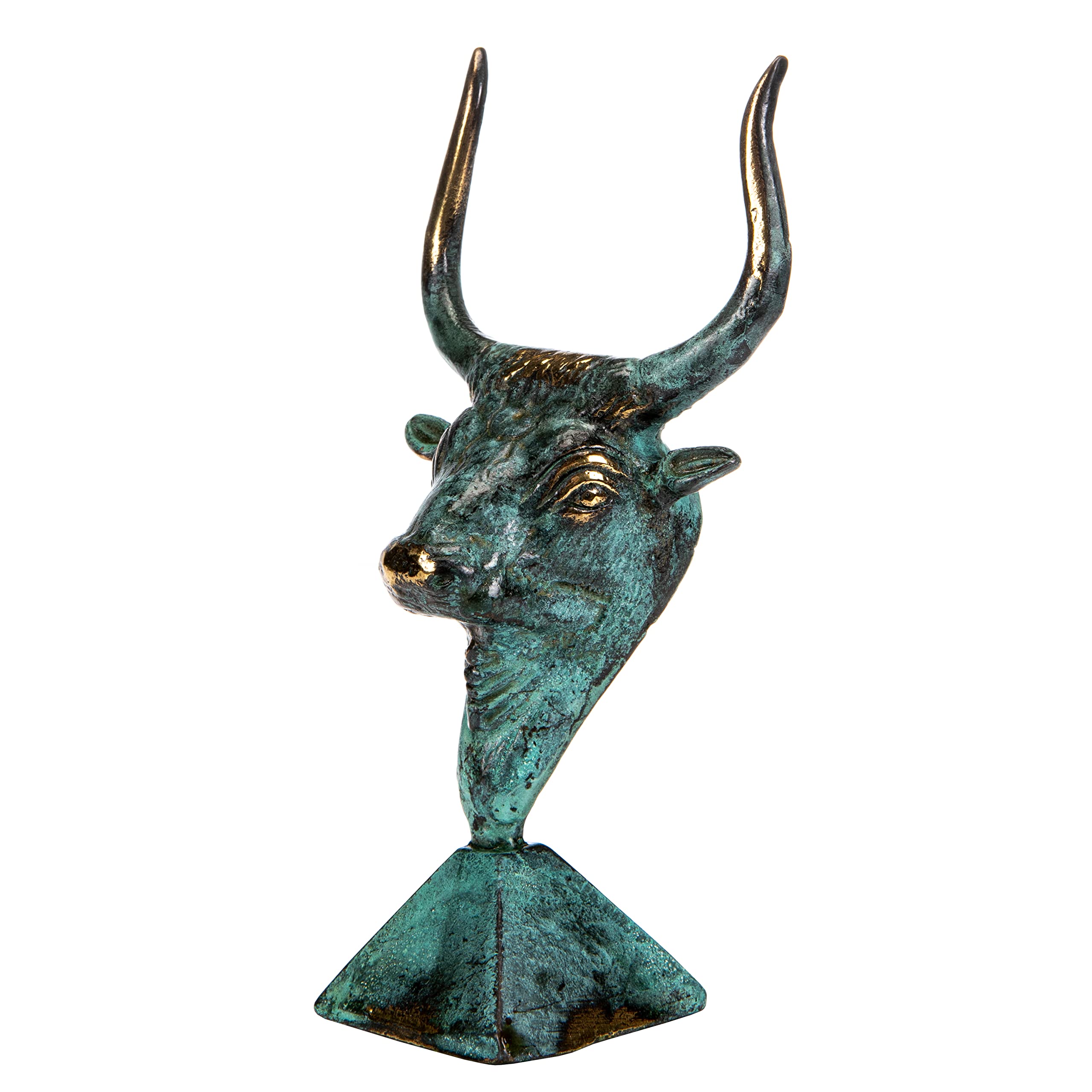 Minotaur Antigua Mitología Griega Cabeza Toro Estatua Bronce Figura 5.5 pulgadas