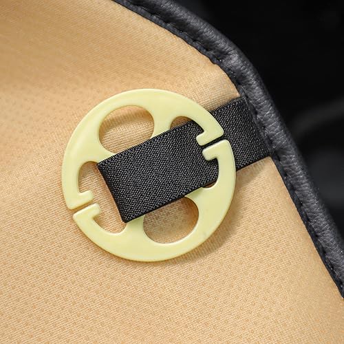 Miniatura 7 de JOJOBAY Paquete de 2 fundas de cuero para asiento de automóvil, fundas de asiento inferior para automóviles, protector de asiento delantero, apto