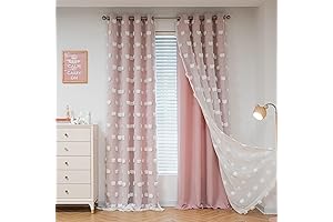 MYSKY HOME Baby Curtains for Nursery Girls