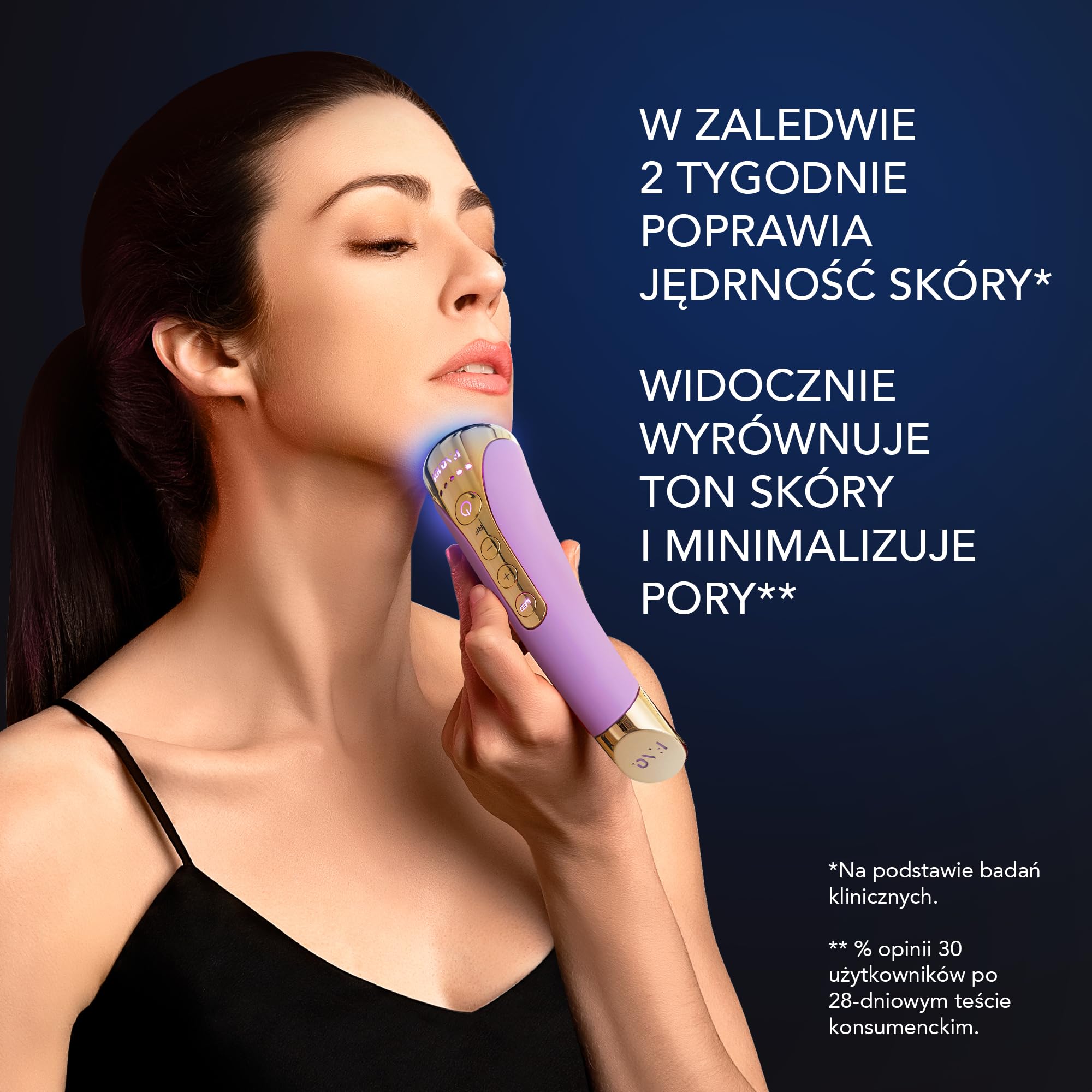 FAQ 101 Ametyst RF & LED urządzenie do twarzy - czerwone i niebieskie | Urządzenie do twarzy RF, masaż twarzy LED, czerwone światło, niebieskie światło, z aplikacją, promieniami skóry, pulsacjami