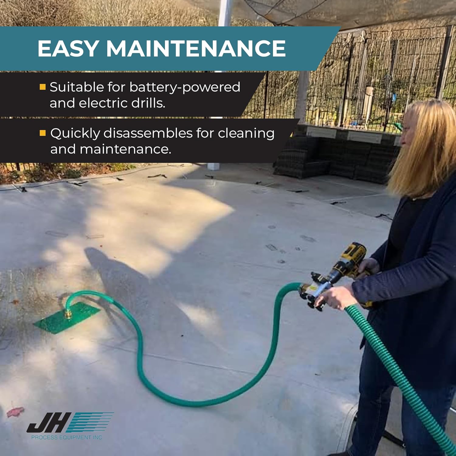 Unistar 2001-B, 3/4" NPT, Drill Powered Pump - Self-Priming, Portable Fluid Transfer Pump for Water, Oil, Diesel, Chemicals, & More - 16 GPM, 58 PSI, For Electric & Cordless Drills, Drill Not Included