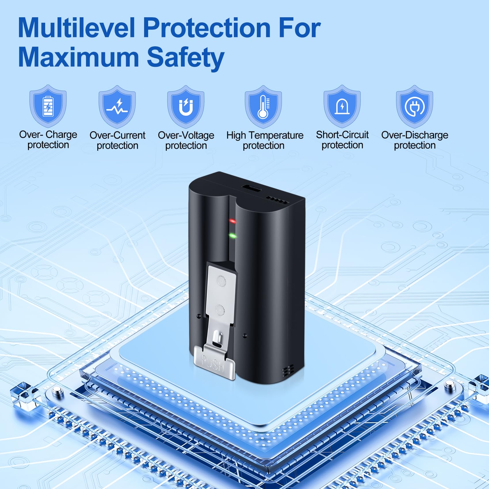 2 Batteries pour Ring (3,65V 6040mAh),Batterie Rechargeable à dégagement Rapide Compatible avec Video Doorbell 2(Communiqué 2024)/3/4/3 Plus,Stick Up Cam Battery(2nd & 3rd Gen),Spotlight Cam,Intercom