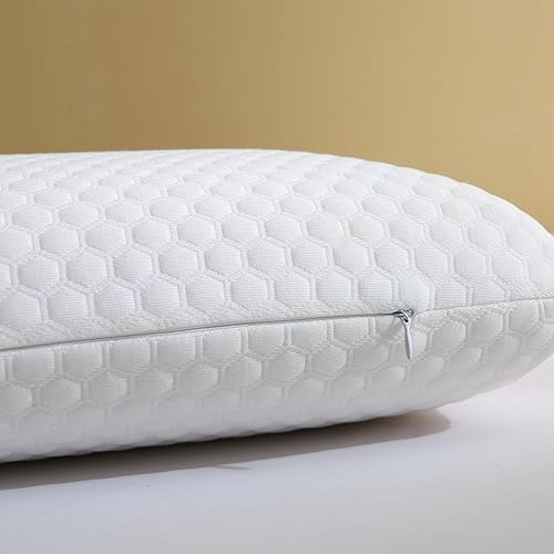 Miniatura 4 de Almohadas de espuma viscoelástica, almohada para dormir de lado y de espalda, almohada para aliviar el dolor de cuello, funda extraíble lavable,