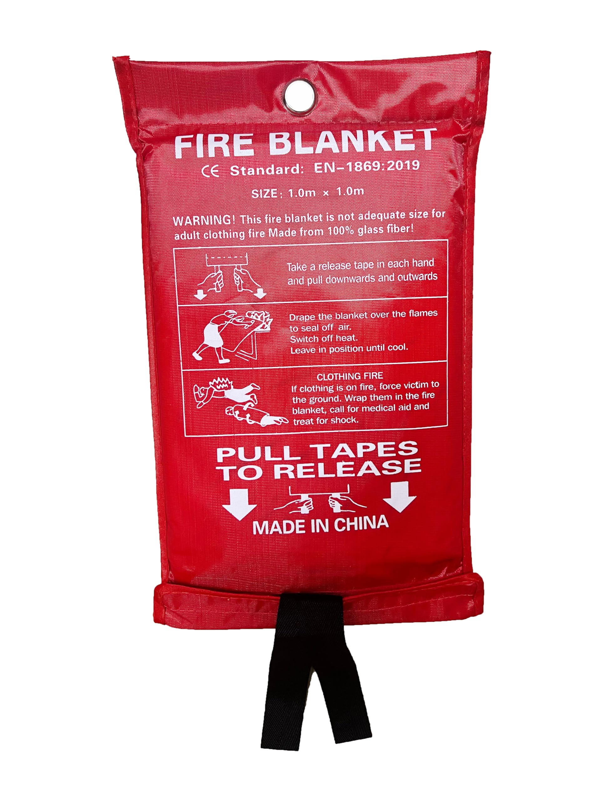 Lovelin Emergency Fire Blanket - 1 Pack - Fire Suppression Blanket for Kitchen, 40” x 40” Fire Blanket for Home, Fiberglass Fire Blanket