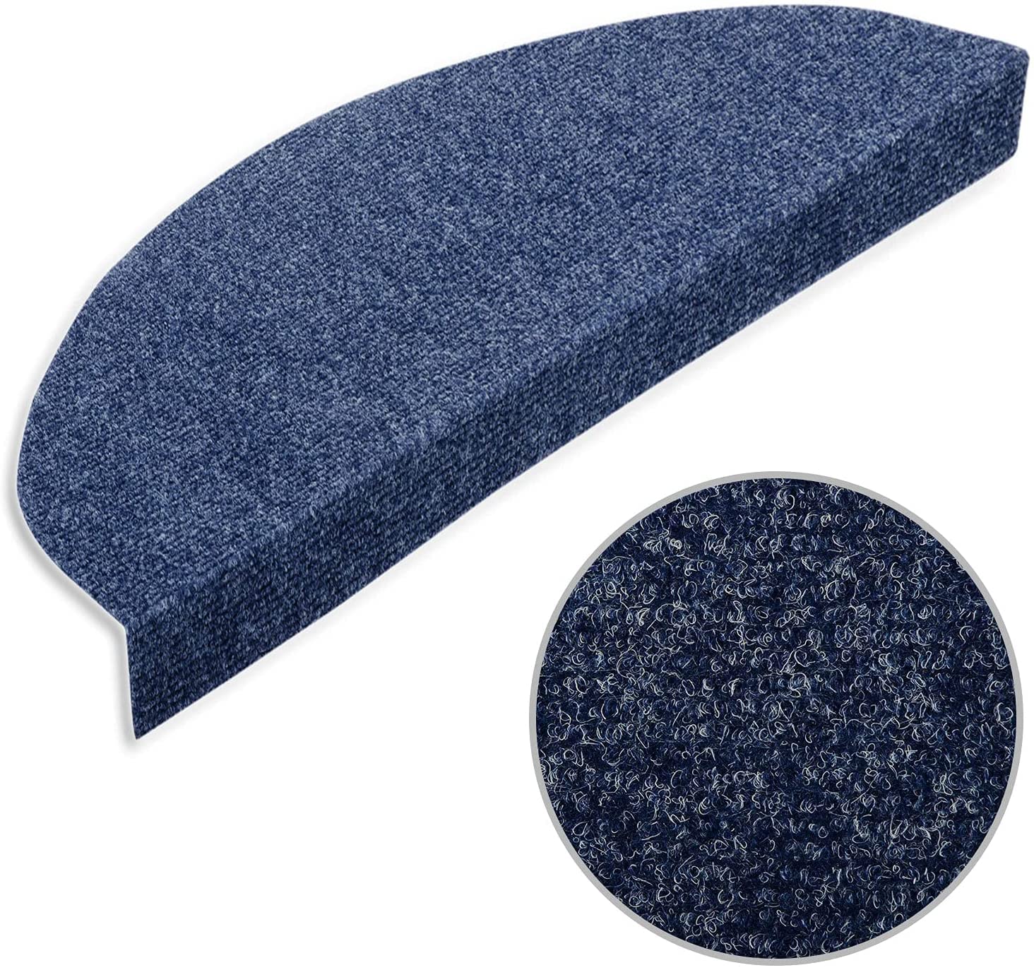 casa pura Textielvezel trapmatten voor binnen, 1 stuk, zelfklevende trapbescherming, traptapijt voor traptreden (Leipzig, rood, halfrond casa pura Textielvezel trapmatten voor binnen, 1 stuk, zelfklevende trapbescherming, traptapijt voor traptreden (Leipzig, rood, halfrond
