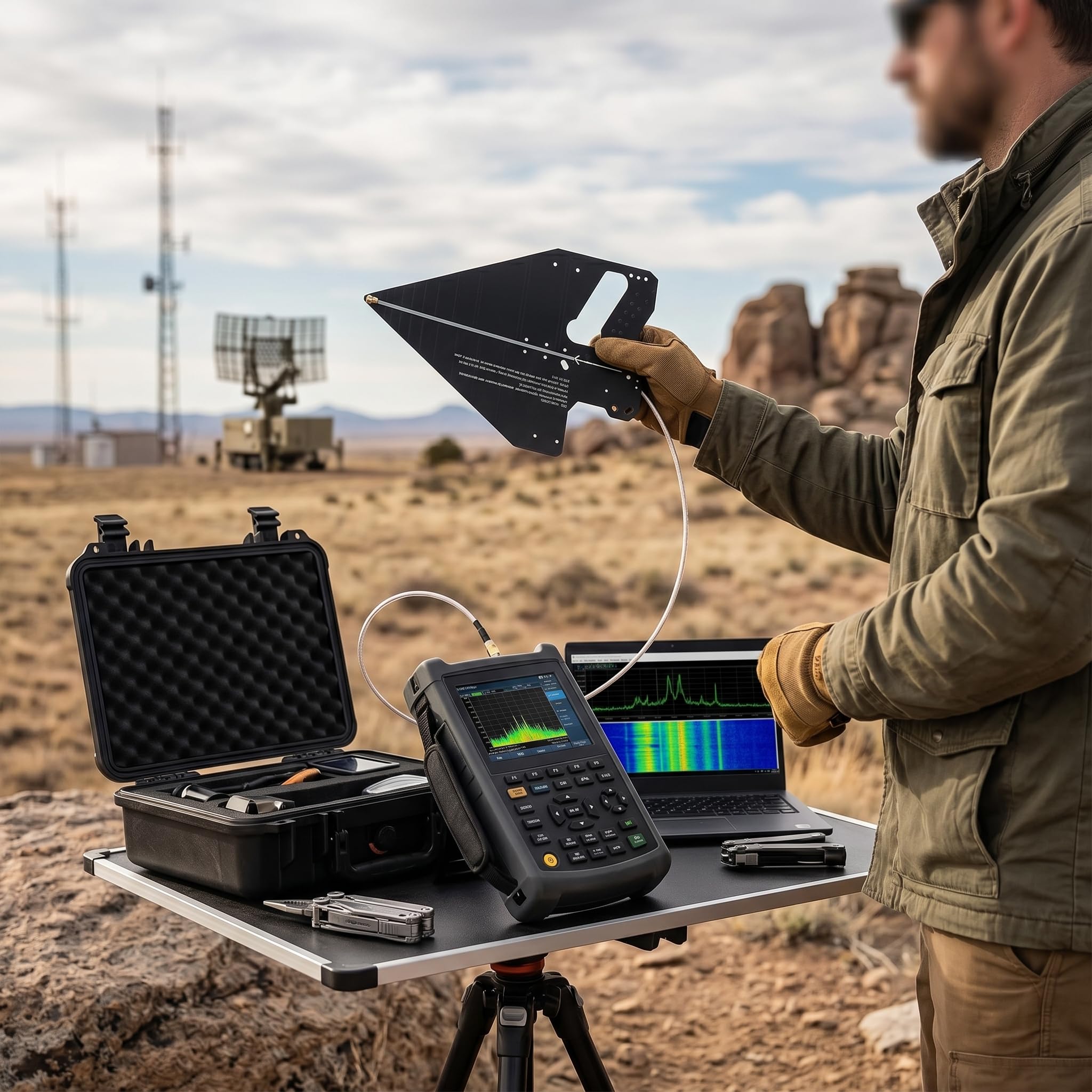 Antenne de Radiogoniométrie Passive Haute Précision, Périodique Journalière, Gamme de Fréquence 0,1-12 GHz
